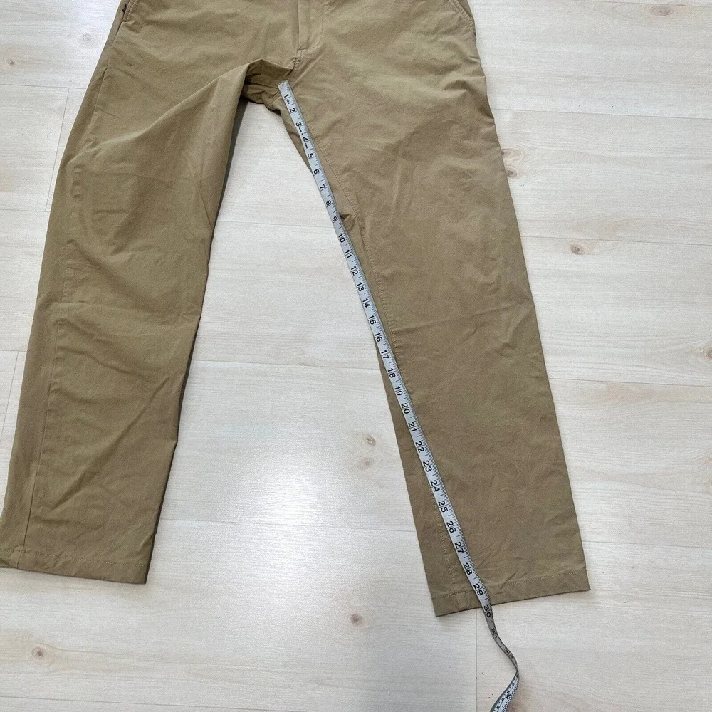 J.Crew Stretch Chino Pants Men's 36 X 32 Beige Flat Front Zip Pockets 484 Slim
